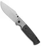 Kansept Knives Shikari Frame Lock Knife Ti/Shred Carbon Fiber (4" Satin 20CV)