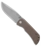 McNees Knives MAC2 Frame Lock Knife Bronze Rock Titanium (3" Stonewash)