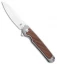 Kizer Clutch Frame Lock Knife Brown Micarta (3.39" Satin) Ki4556A1