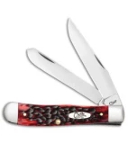 Case Trapper Knife 4.125" Crimson Peach Seed Jigged Bone (6254 SS) 27380
