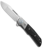 MKM Terzuola Clap Liner Lock Knife Black G-10/Ti Bolster (3" Satin) LS01-GT BK