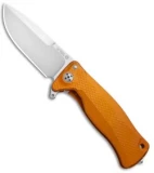 LionSteel SR-11A Flipper Integral Frame Lock Knife Orange Al (3.6" Satin)