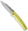 Mcusta Tsuchi Bushi Sword Knife Yellow (3.25" Damascus) MC-0164D