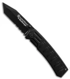 Smith & Wesson Bullseye Tanto Folding Knife (Black Serr) CK112S