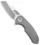 Curtiss Knives F3 Medium Wharncliffe Knife Titanium w/ Flipper (3.25" Two Tone)