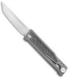 Reate EXO Tanto Gravity Knife Titanium/Black Micarta (3.75" Satin)