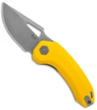 Damned Designs Djinn XL Liner Lock Knife Yellow G-10 (3" SW)