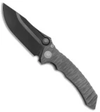 Maxace Knives Midnight Sandstorm Frame Lock Knife Textured Titanium (4.4" Black)