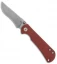 Toor Knives Chasm Frame Lock Knife Ruby Red Titanium (3" Stonewash)
