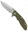 Hinderer Knives XM-18 3.5 Skinny Harpoon Spanto Knife OD Green G-10 (Stonewash)