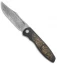 Sharp By Design Mini Tempest Marble Gold Carbonplate Bowie (3.5" Damasteel)