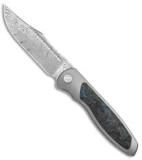 Sharp By Design Mini Tempest Marble Blue Carbonplate Bowie (3.5" Damasteel)