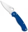 Spyderco Paramilitary 2 Compression Lock Knife Blue Aluminum (3.4" Satin) BHQ