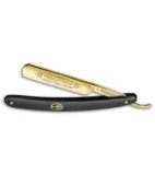 Boker Straight Razor 24 Karat Gold Waldorf Black Synthetic (3.3" Gold)