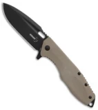 Boker Plus Caracal Flipper Liner Lock Knife Brown G-10 (3.5" Black) 01BO759
