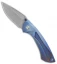 EOS Dorado Frame Lock Knife Blue/Purple Ti (3.6" Stonewash)
