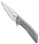 Bestech Shrapnel Frame Lock Knife Tumbled Titanium (3.5"Satin) BT1802A