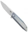Bestech Knives Shogun Flipper Knife Blue/Gray Ti (3.7" SW) BTK BT1701C