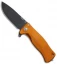 LionSteel SR-11A Integral Frame Lock Knife Orange Aluminum (3.6" Black)