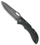 Kizlyar Supreme  Dream Folding Knife Green/Black Micarta (4.125" Black) KK0167