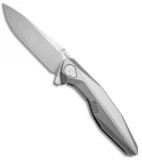 Rike Knife 1508S Integral Framelock Flipper Titanium (3.25" Bead Blast)