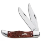 Case Folding Hunter Knife 5.25" Jigged Brown Staminawood (6265 SS) 00189