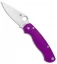 Spyderco Paramilitary 2 Compression Lock Knife Purple Aluminum (3.4" Satin) BHQ