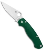 Spyderco Paramilitary 2 Compression Lock Knife Green Aluminum (3.4" Satin) BHQ