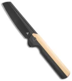Arcform Slimfoot Frame Lock Knife Black Ti/Brass (3.3" Black) TuffKnives