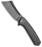 CIVIVI  Bullmastiff Liner Lock Knife Twill Carbon Fiber (3.8" Black Damascus)