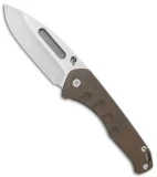 Medford Praetorian Slim Frame Lock Knife Bronze Ano Drop Point (3.3" Tumbled)