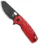 Fox Knives Baby Core Mini Liner Lock Knife Red FRN (2.35" Black SW)
