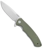 CJRB Cutlery Taiga Liner Lock Knife Green G-10  (3.75" D2 Stonewash)  J1903-GNF