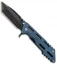 DSK Tactical Kickstand Frame Lock Knife Window Blue Ti (4.5" Tanto)