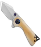 Nova Blades Custom Termite Frame Lock Knife WH Micarta/Zirconium (2.25" Satin)
