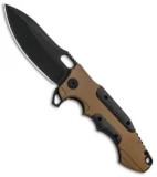 Andre de Villiers Custom Hummer Flipper Knife Bronze CF (4.25" Black) AdV