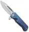 Medford Custom Proxima Knife Sculpted Light Blue Ti (3.875" Tumbled) MKT