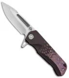 Medford Custom Proxima Frame Lock Knife Sculpted Violet Ti (3.875" Tumbled) MKT