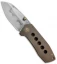 Tim Curry Knives Parthian Variant Framelock Knife Bronze Ti (2.56" Hamon)