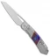 Custom Knife Factory Snecx Terra Liner Lock Knife Purple Timascus (3.5" Satin)