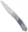 Custom Knife Factory Snecx Terra Liner Lock Knife Blue Ti (3.5" Satin)