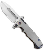Andre de Villiers Mid-Tech DF Frame Lock Knife Gold/Purple Ti (3.88" Satin) AdV