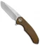 Curtiss Knives F3 Large Frame Lock Knife Bronze Ano Ti w/ Flame HW (3.7" SW)