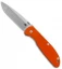 Hinderer Knives Firetac Spanto Frame Lock Knife Orange G-10 (3.6" Stonewash)