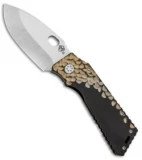 Medford Custom TFF-H Frame Lock Knife Sculpted Gold Ano PVD Ti (4" Tumbled) MKT