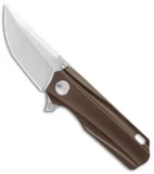 Stedemon Shy Mini Integral Frame Lock Knife Bronze Titanium (2.25" Satin)