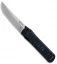 Kizlyar Supreme Knives Whisper Liner Lock Knife Black/Blue G-10 (3.75" SW M390)