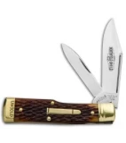 GEC #44 Northfield UN-X-LD Buffalo Jack Pocket Knife 3.3" Autumn Gold Jig Bone