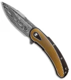 Begg Steelcraft Series Bodega Knife Gold/Bronze Titanium (4" Damasteel)