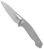 Liong Mah Design Eraser Framelock Flipper Titanium (4" Satin M390)